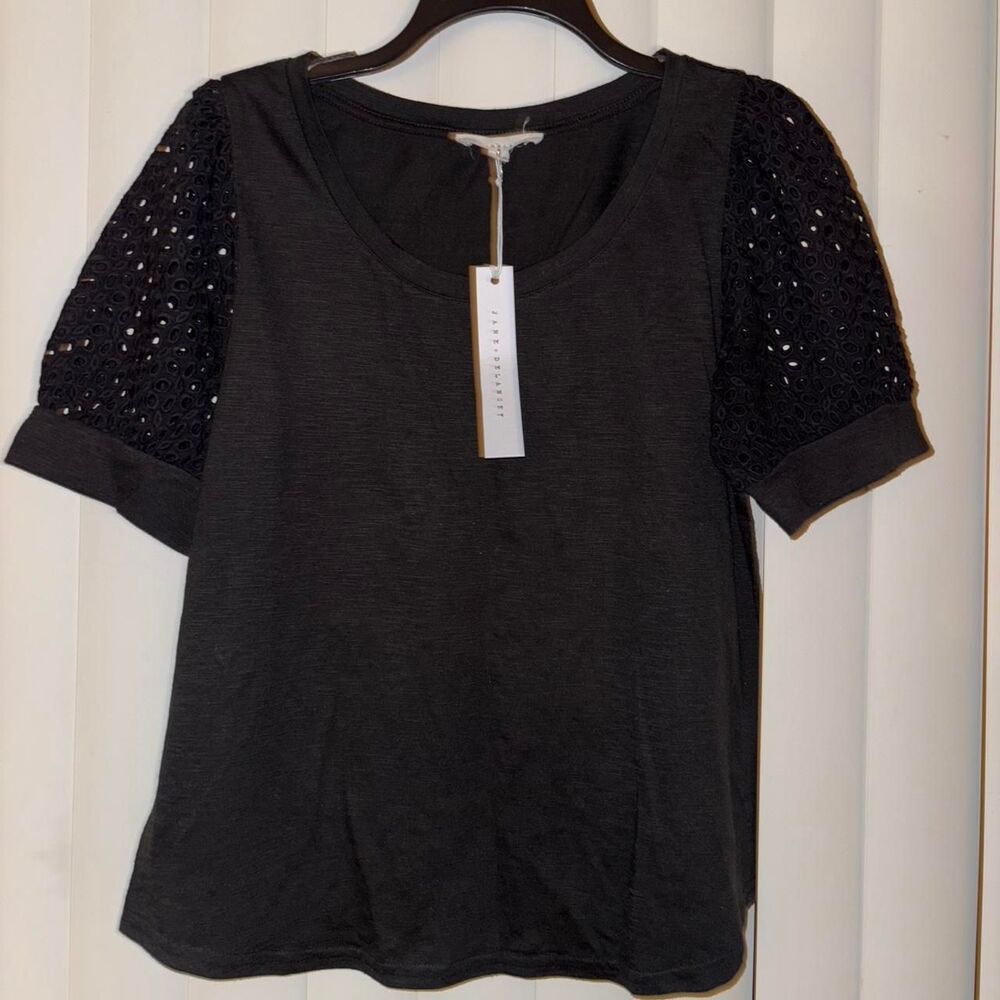 Brand New Black t-shirt with unique sleeve style